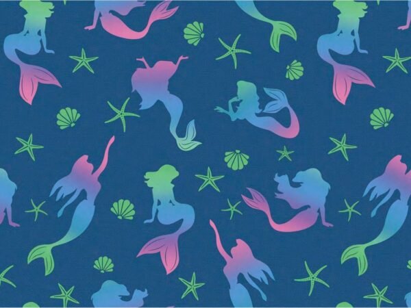 blue Mermaid World Kids Wallpaper