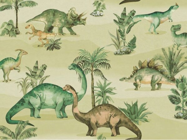 jurassic-green-dinosaurs-kids-wallpaper