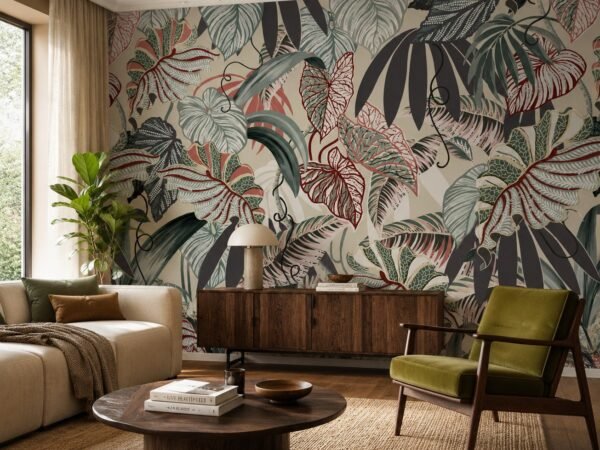 Aralia Tapestry — Luxury Floral Wallpaper Dubai