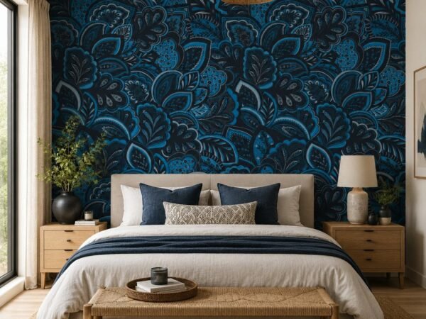 Cerulean Buta — Heritage Wallpaper Dubai