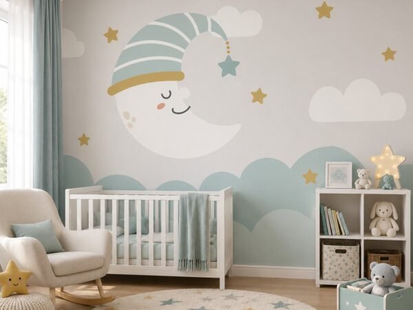 Cloudcap Drift — Luxury Kids Wallpaper Dubai