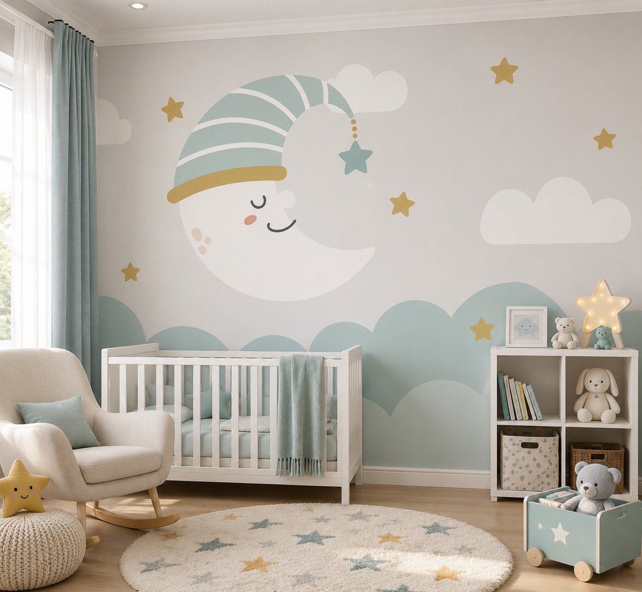 Cloudcap Drift — Luxury Kids Wallpaper Dubai