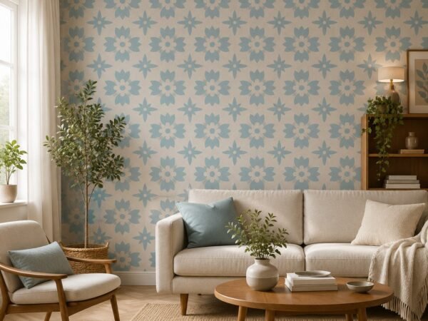 Delft Petals — Luxury Floral Wallpaper Dubai