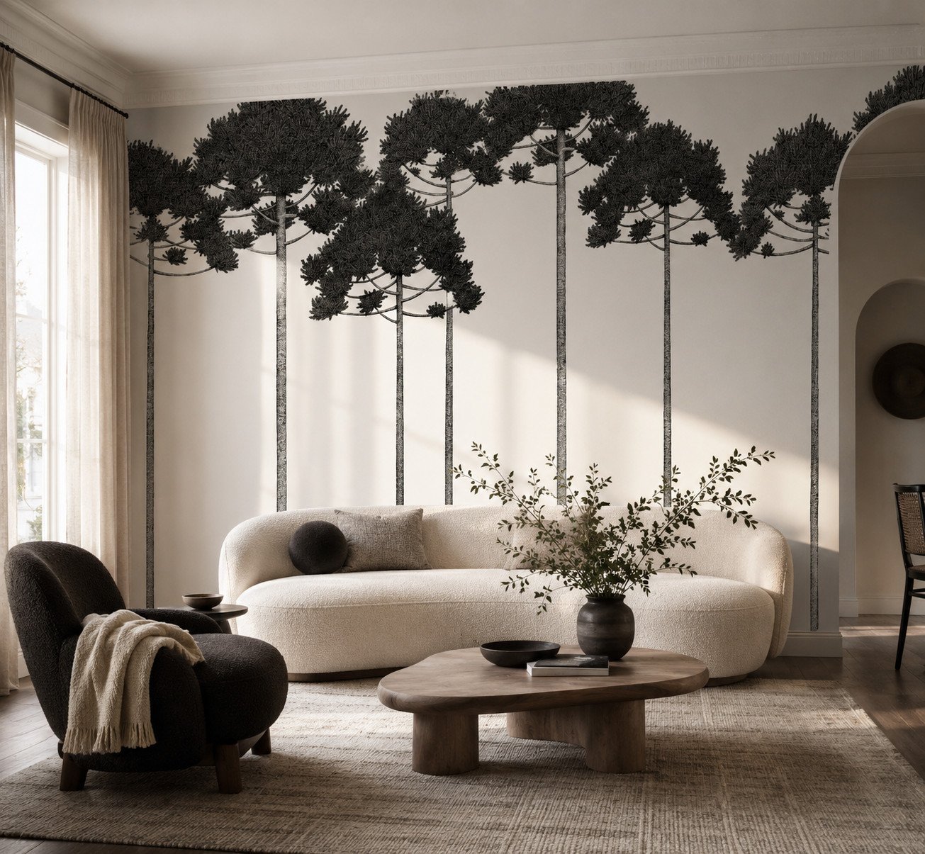 Forest Colonnade — Luxury Floral Wallpaper Dubai