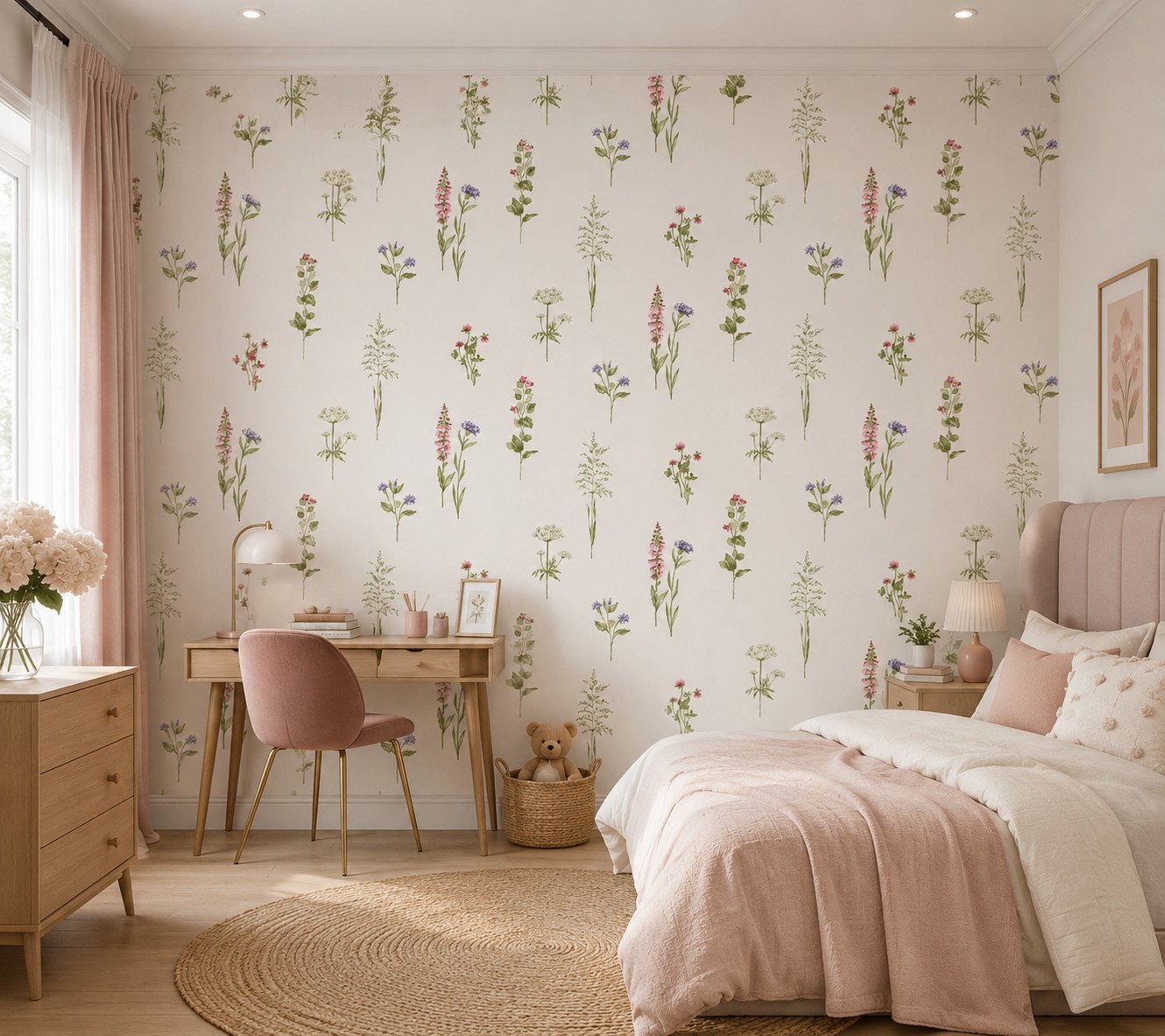 Garden Sprig — Luxury Floral Wallpaper Dubai
