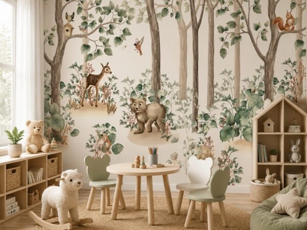 Gentle Wildwood — Luxury Kids Wallpaper Dubai