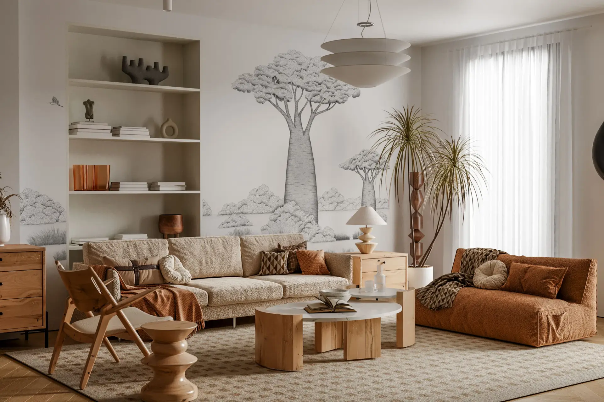 Graphite Giants — Luxury Floral Wallpaper Dubai - Image 2