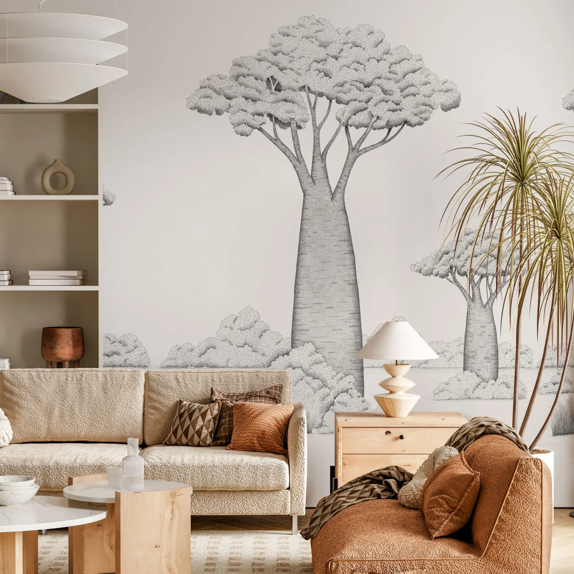 Graphite Giants — Luxury Floral Wallpaper Dubai - Image 3