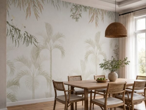 Gumleaf Hush — Luxury Floral Wallpaper Dubai