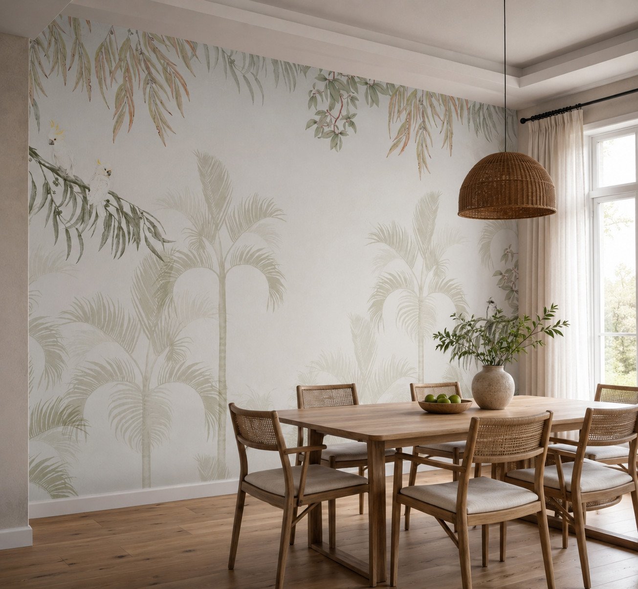Gumleaf Hush — Luxury Floral Wallpaper Dubai