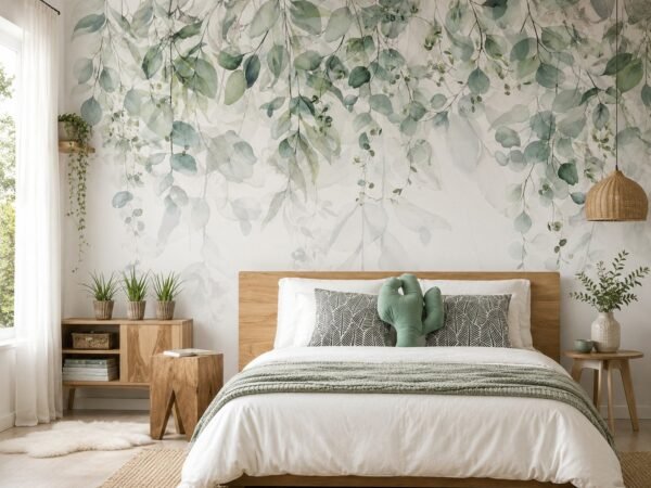 Mintleaf Tracery — Luxury Floral Wallpaper Dubai