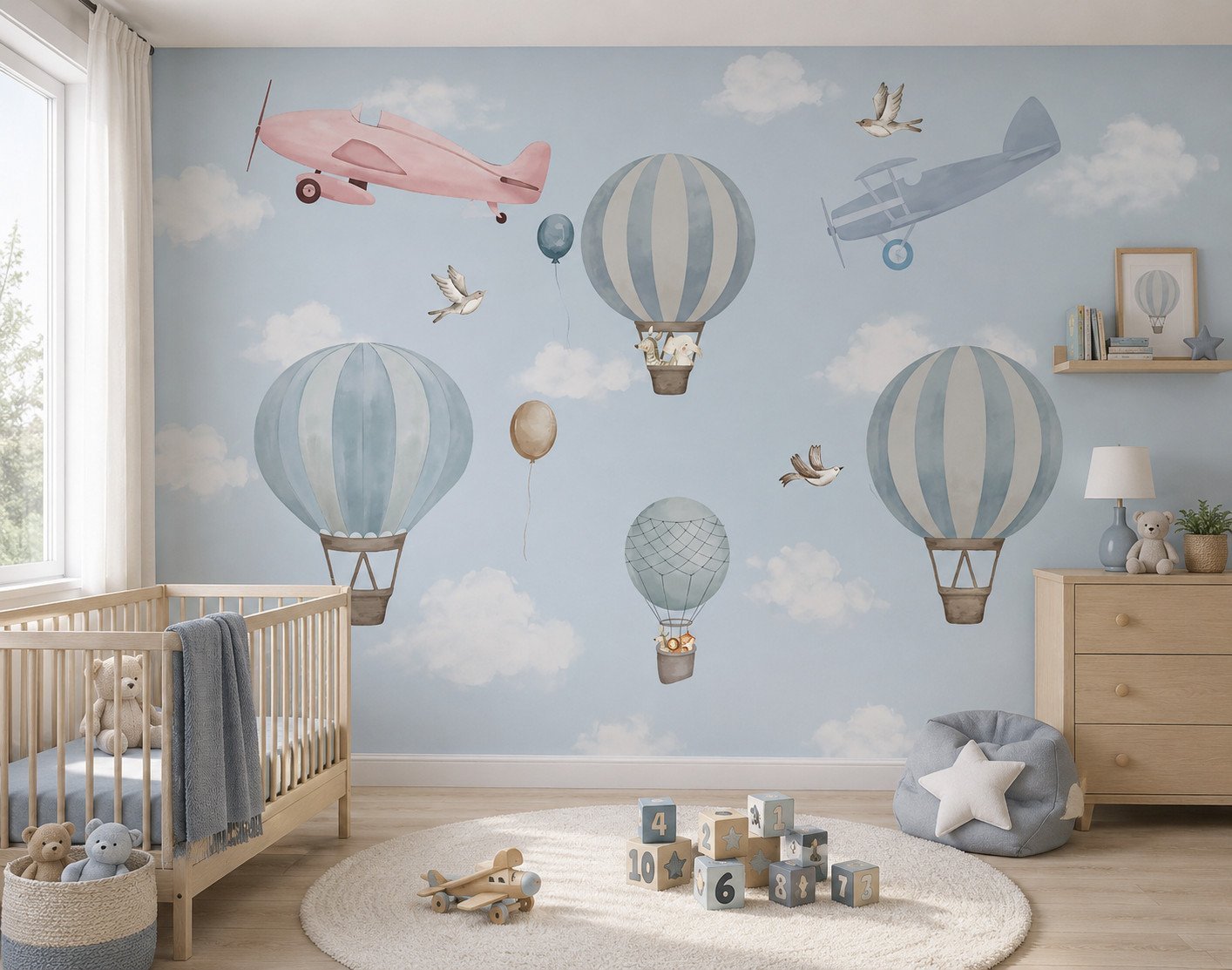Pastel Airway — Luxury Kids Wallpaper Dubai
