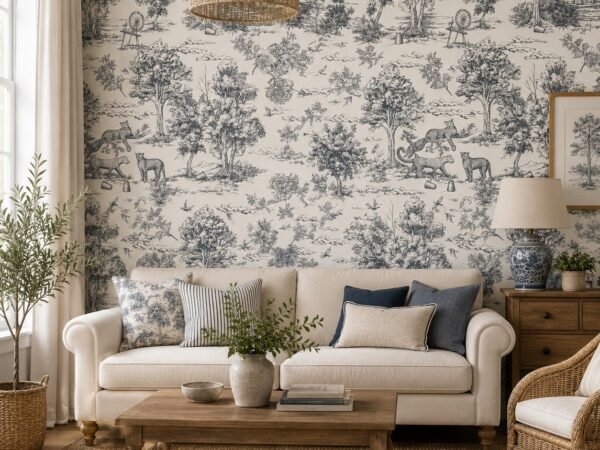 Pastoral Engraving — Scenic Wallpaper Dubai