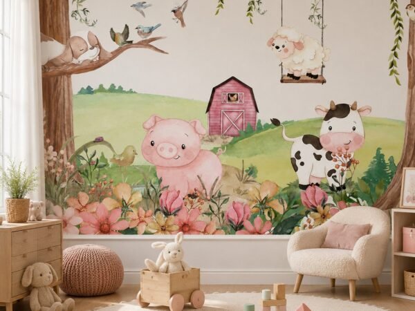 Petal Pasture — Luxury Kids Wallpaper Dubai