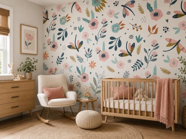 Petal Wings — Luxury Floral Wallpaper Dubai
