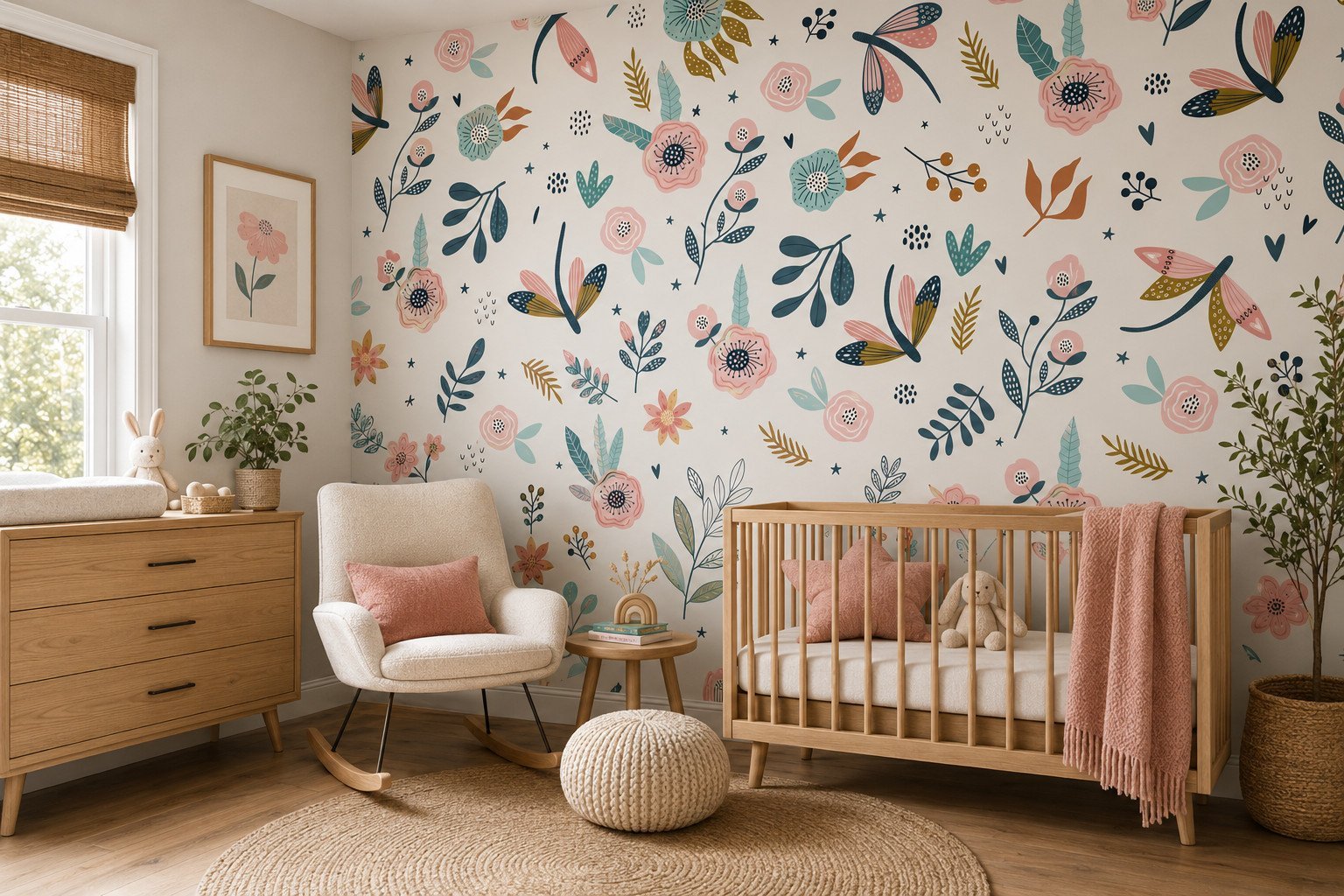 Petal Wings — Luxury Floral Wallpaper Dubai
