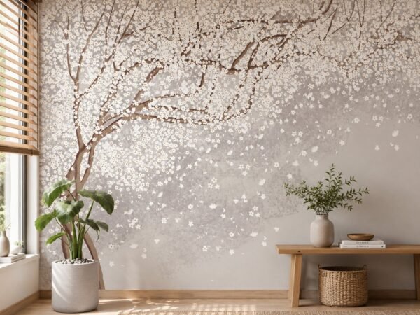 Petaline Drift — Luxury Floral Wallpaper Dubai