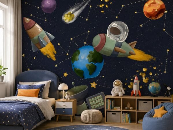 Planetary Quest — Luxury Kids Wallpaper Dubai