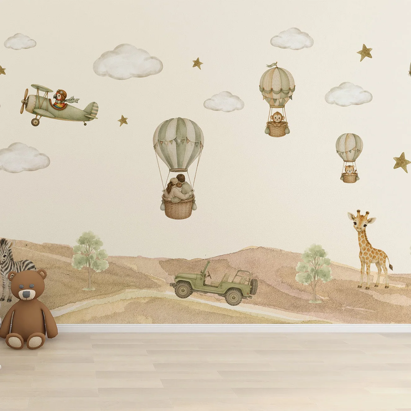 Safari Aeronauts — Luxury Kids Wallpaper Dubai - Image 3