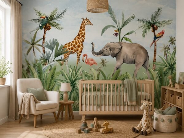 Safari Menagerie — Luxury Kids Wallpaper Dubai
