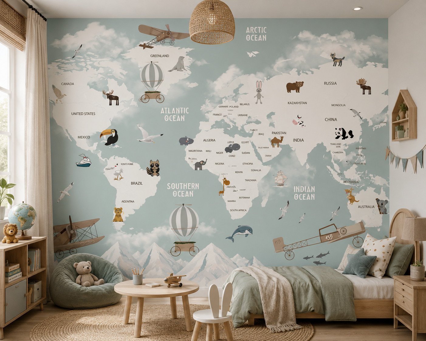 Skybound Atlas — Luxury Kids Wallpaper Dubai