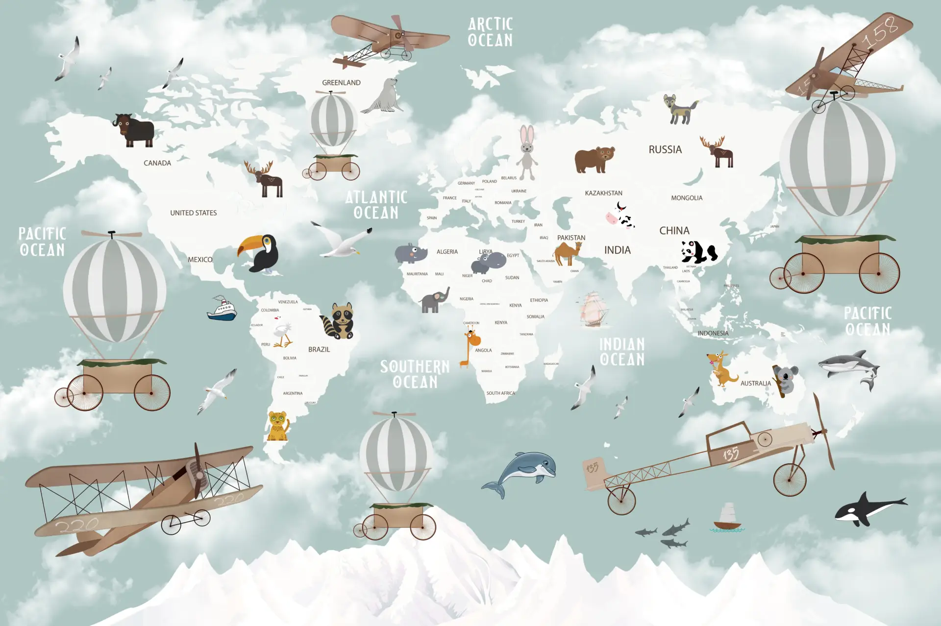 Skybound Atlas — Luxury Kids Wallpaper Dubai - Image 2