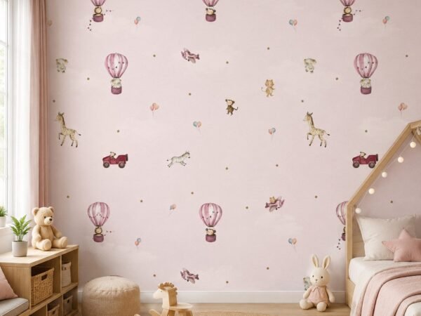 Skybound Playmates — Luxury Kids Wallpaper Dubai