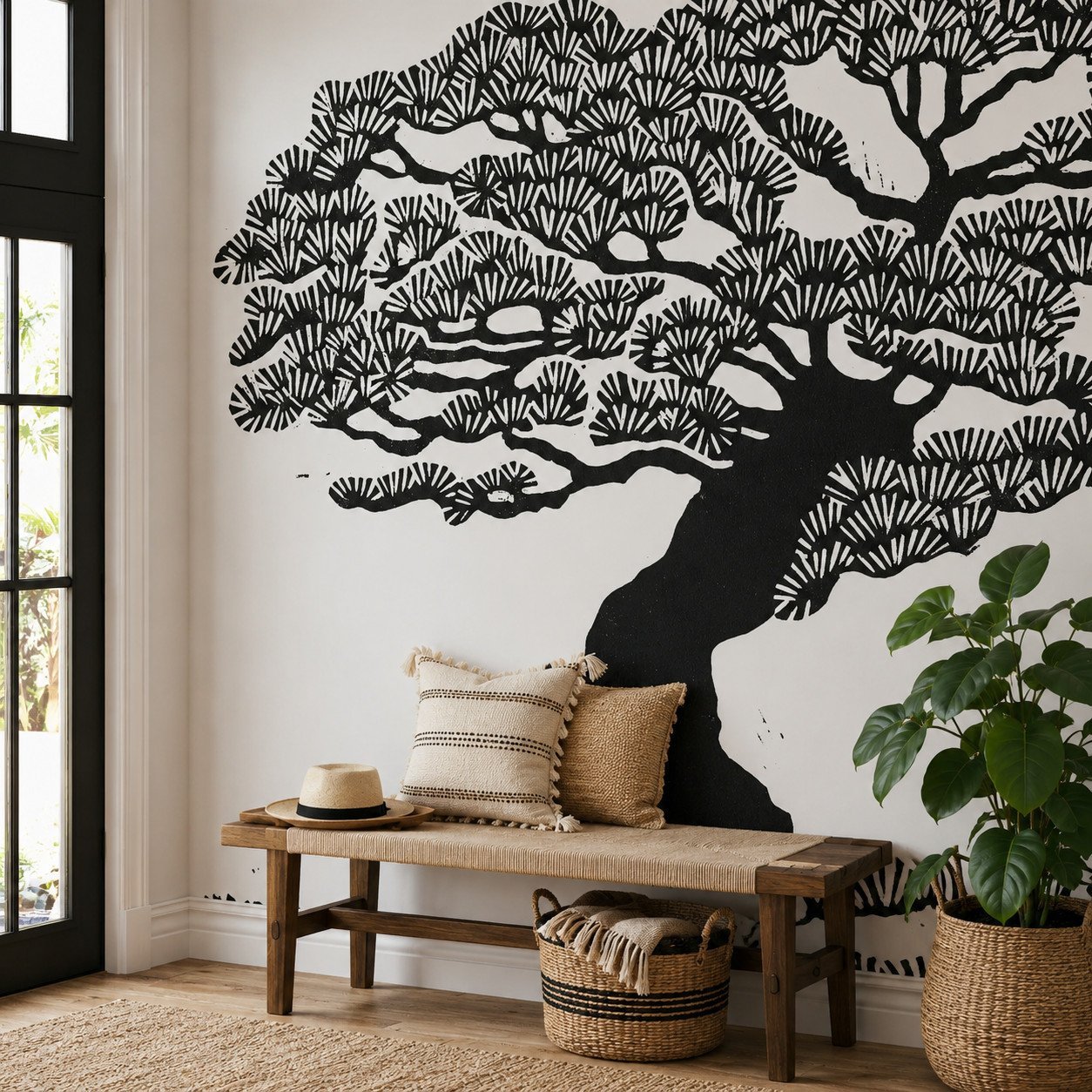 Sumi Pine — Luxury Floral Wallpaper Dubai