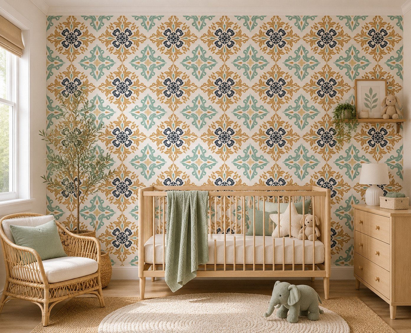 Teal Ornament — Heritage Wallpaper Dubai