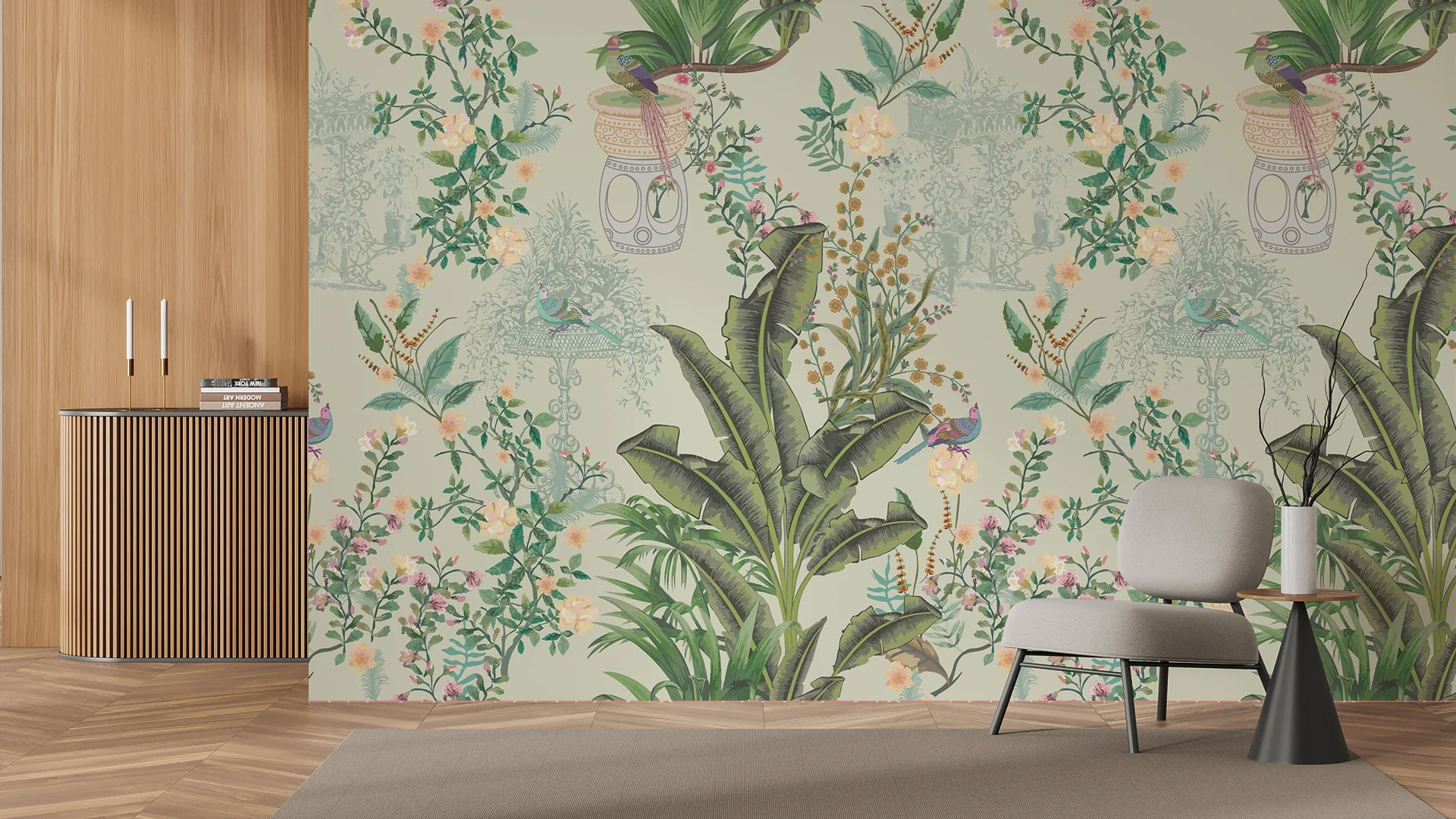 Verdant Rococo — Luxury Floral Wallpaper Dubai - Image 3