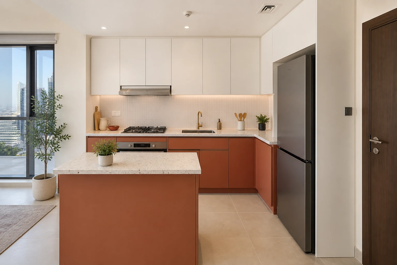 Compact kitchen wrapping Dubai