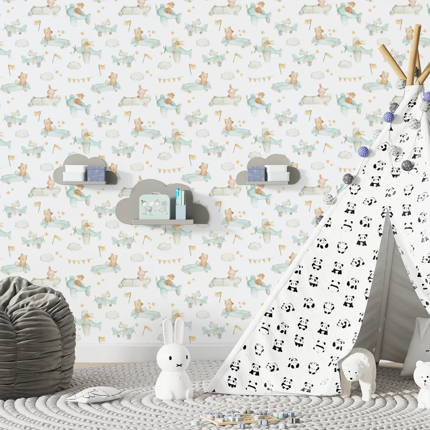 Airborne Pals — Luxury Kids Wallpaper Dubai - Image 3