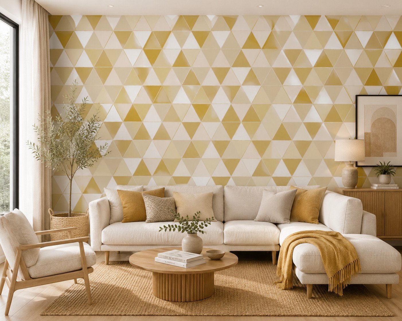 Amber Triad — Modern Wallpaper Dubai