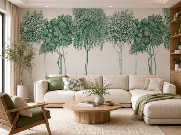 Arbor Tableau — Luxury Floral Wallpaper Dubai