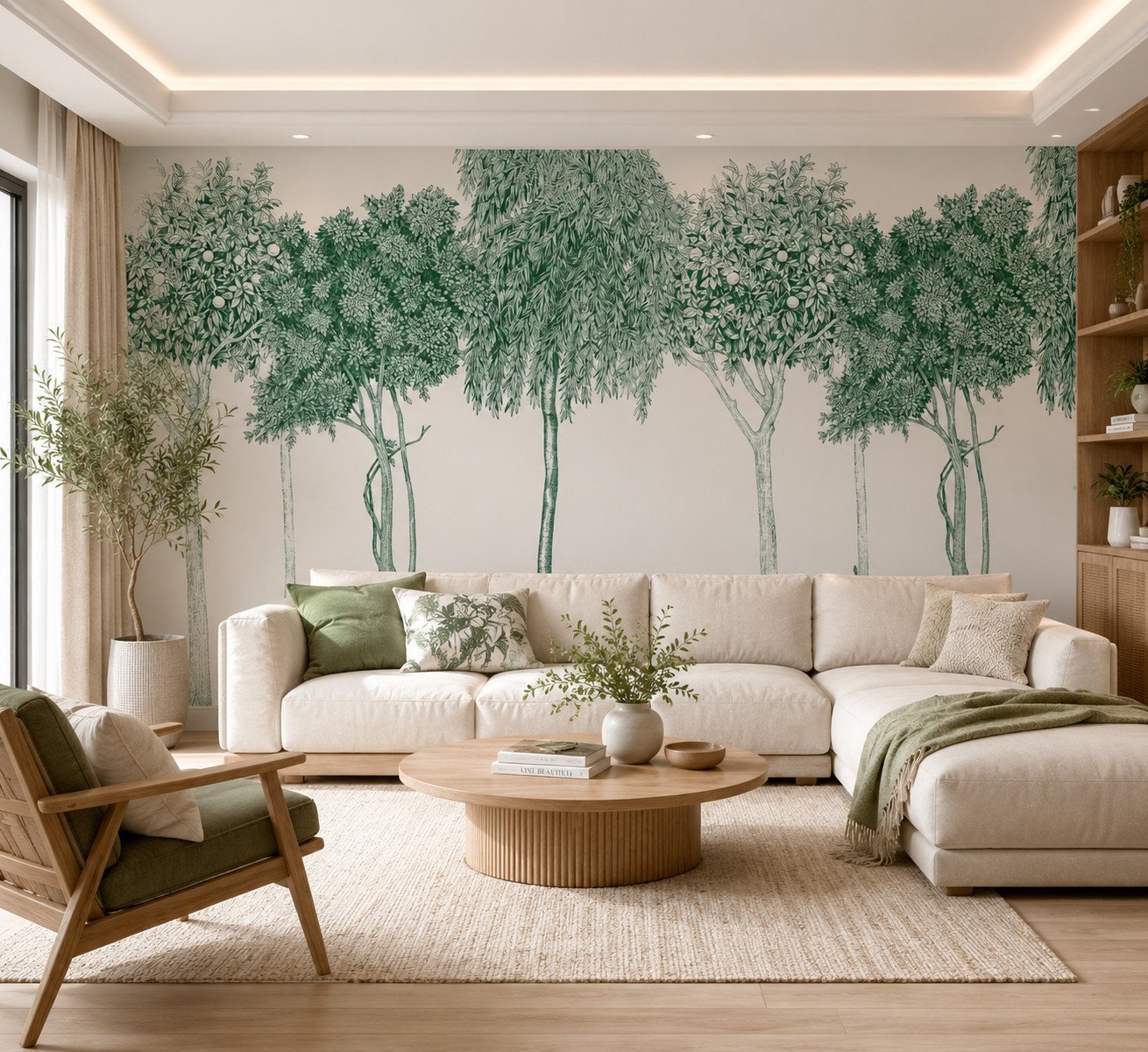 Arbor Tableau — Luxury Floral Wallpaper Dubai