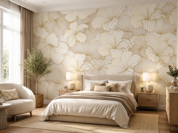 Auric Bloom — Luxury Floral Wallpaper Dubai