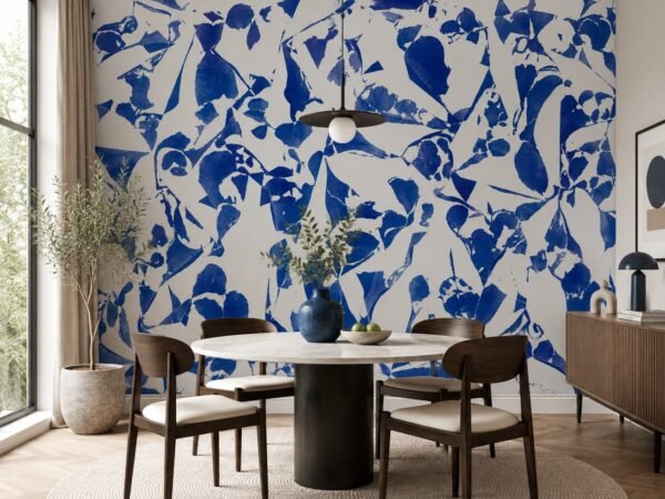 Azure Collage — Luxury Floral Wallpaper Dubai