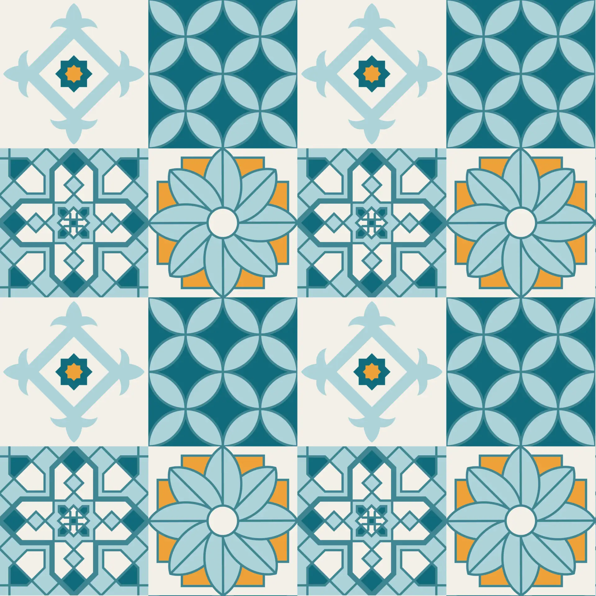 Azure Mosaic — Heritage Wallpaper Dubai - Image 3
