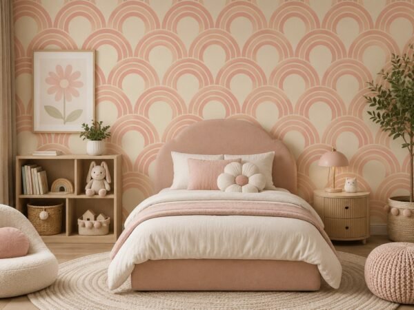 Blush Halo — Modern Wallpaper Dubai