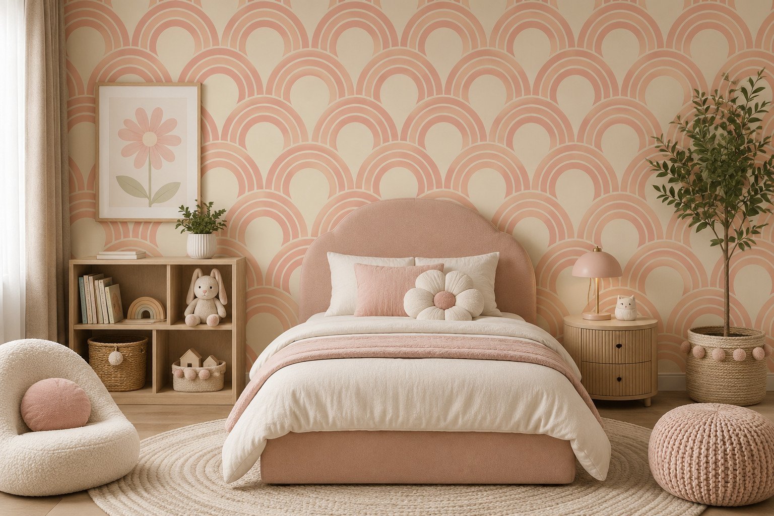 Blush Halo — Modern Wallpaper Dubai