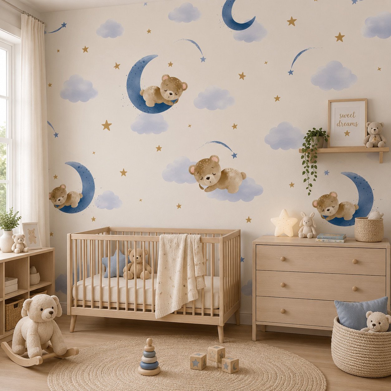 Cloud Bears — Luxury Kids Wallpaper Dubai