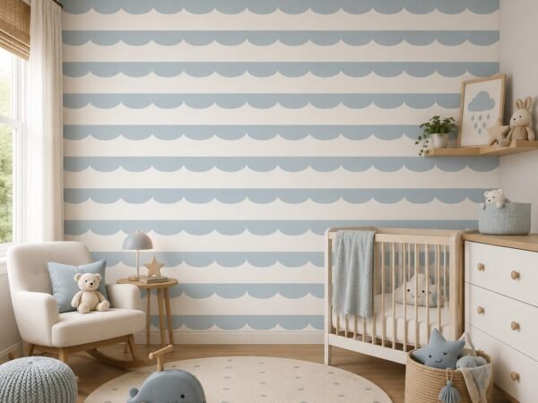 Cloud Valance — Luxury Kids Wallpaper Dubai