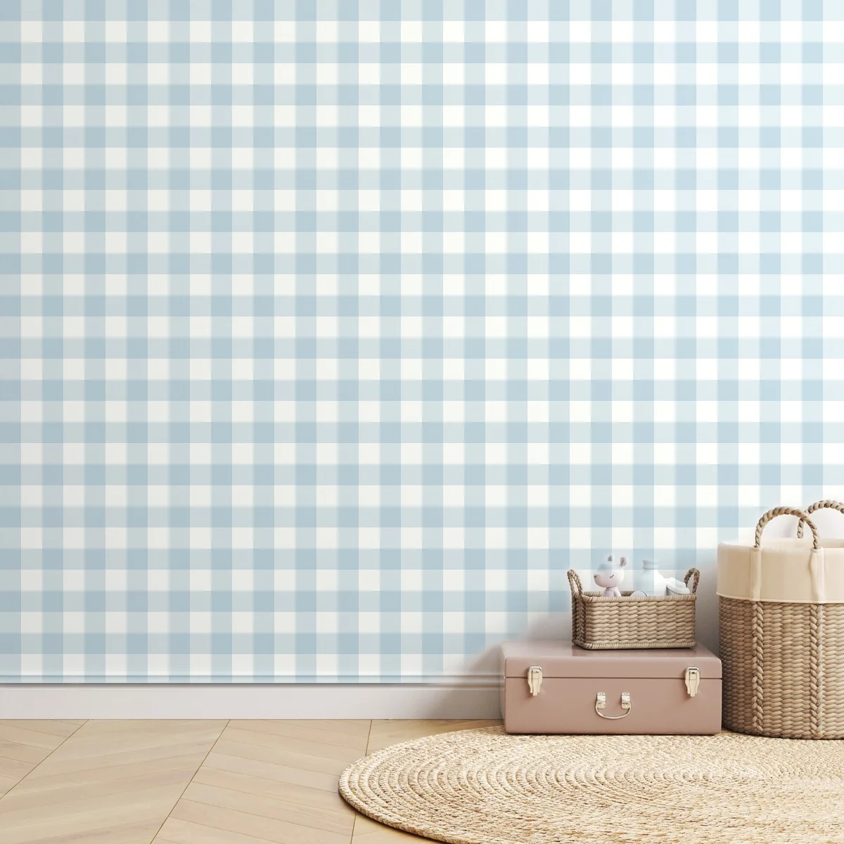 Coastal Plaid — Luxury Kids Wallpaper Dubai - Image 3