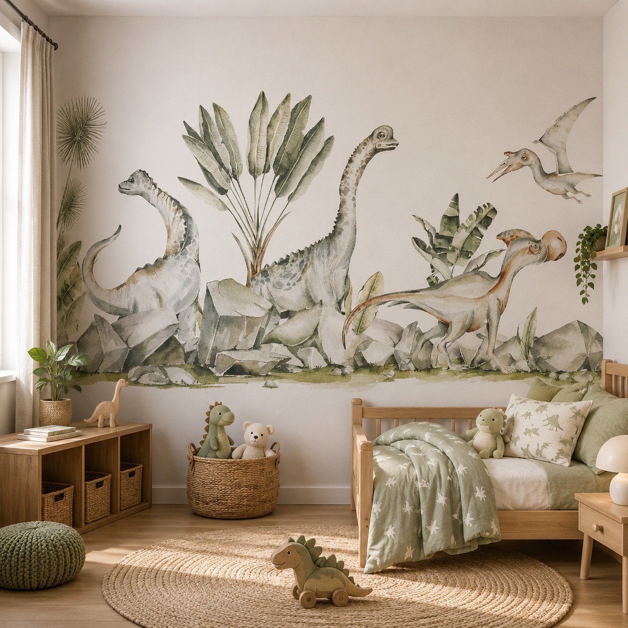 Dino Wildland — Luxury Kids Wallpaper Dubai