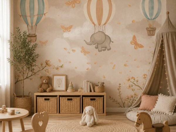 Elephant Drift — Luxury Kids Wallpaper Dubai