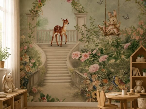 Fawn Garden — Luxury Kids Wallpaper Dubai