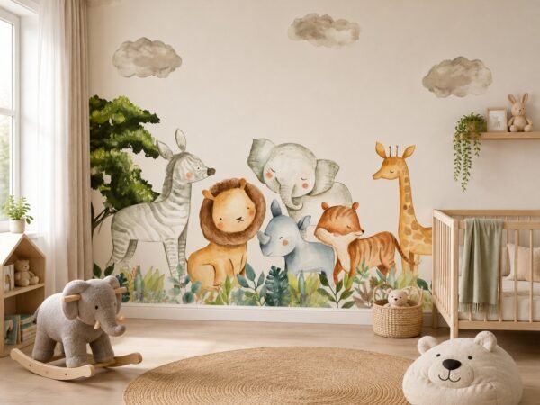 Gentle Bestiary — Luxury Kids Wallpaper Dubai