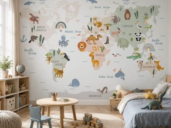 Gentle Globe — Luxury Kids Wallpaper Dubai