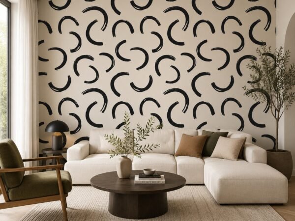 Gestural Arcs — Modern Wallpaper Dubai