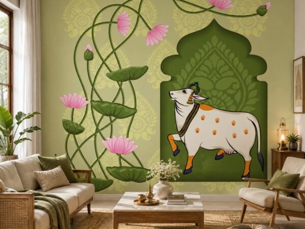 Gopura Garland — Luxury Floral Wallpaper Dubai